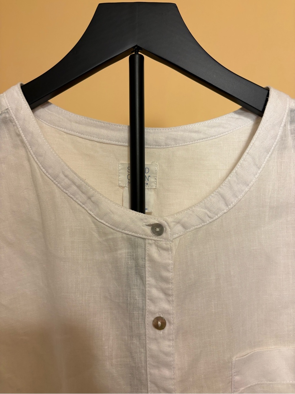 Sigrid Olsen White 100% Linen Button-Down Shirt - Picture 3 of 7